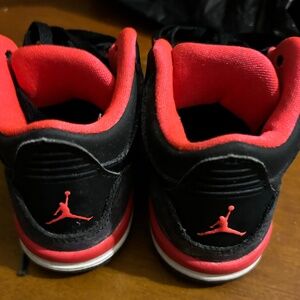 Toddlers size 7C Jordan 3 Retro TD  Black/Bright Crimson